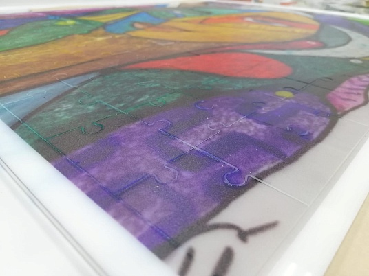 Пазл на молочном оргстекле