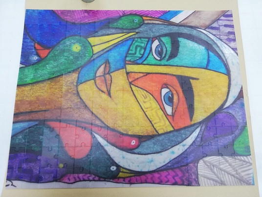 Пазл на молочном оргстекле