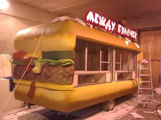 Объемное брендирование прицепа Купава